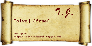 Tolvaj József névjegykártya