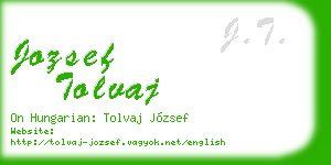 jozsef tolvaj business card